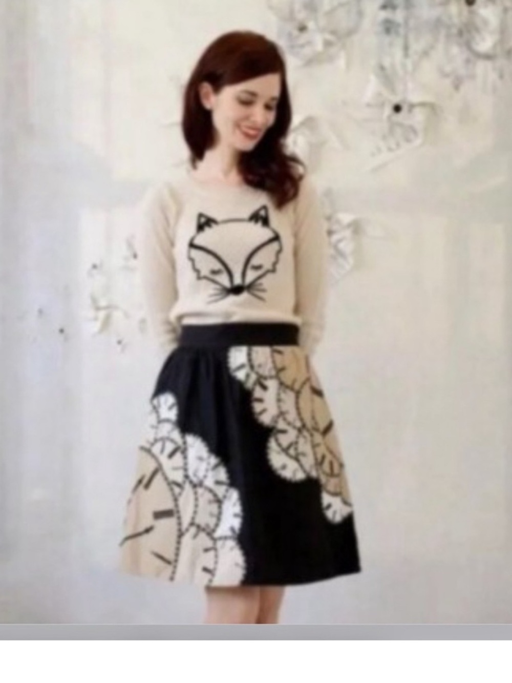 Floreat Lost in Time Tulle Lined Circle Skirt Size 8 Black Tan